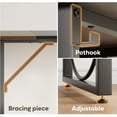 thumbnail image 6 of Pinmoco 63" Executive Desk, Lager Writing Desk with Metal Frame, Home and Office, Black with Walnut, 6 of 9