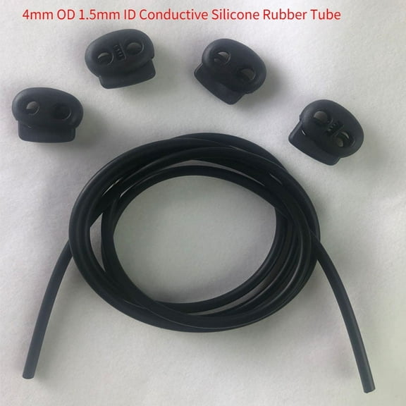 4mm OD 1.5mm ID Conductive Silicone Rubber Tube TENS / ESTIM / E-STIM Machine