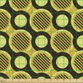 thumbnail image 2 of Ambesonne Retro Fabric by the Yard Upholstery, Abstract Diagonal Circular, 3 Yards, Multicolor, 2 of 5