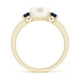 thumbnail image 2 of Angara Freshwater Cultured Pearl & Blue Sapphire Engagement Ring in 14K Yellow Gold for Women | June Birthstone Jewelry for Her, 2 of 8
