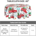 thumbnail image 4 of Christmas Snow Snowy Vintage Retro Farm Red Red Truck Candy Cane Gingerbread Country Waterproof Picnic Party Round Table Cloth Cover Decorations Fabric 60 Inch Circular Tablecloth Home Kitchen, 4 of 6