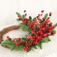 thumbnail image 3 of Corona de ratán de Navidad La Vida Bella ramas naturales de pino bayas y conos de pino decoración de Puerta del hogar para Año Nuevo, 3 of 4