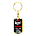 thumbnail image 4 of Yellow Nape Amazon Bird Stainless Steel or 18k Gold Premium Swivel Dog Tag Keychain, 4 of 8