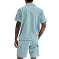 thumbnail image 4 of NTACZA Short Sleeve Men Shorts Set Button Down Tracksuits Shirt Big And Tall Cargo Sweatsuits XL, 4 of 8