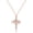 A Crown Cross, Rose Gold, variant on Cross Necklace for Women, 17K Gold Plated Crown Cross Pendant Necklace, Non-Tarnish Faith Jewelry for Women, Christian Religious Gifts