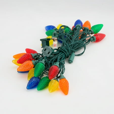 25 Microchip Led Fantado 25 Outdoor RGB LED C9 Strawberry String Lights, 16.6FT Green Cord, Weatherproof, Expandable by PaperLanternStore ()