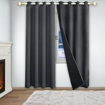 DONGPAI Blackout Curtains with Thermal Insulated Liner, Cold Blocking Thicken Cotton Drapes Quilted Winter Curtain for Living room Bedroom, 1 Panel