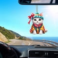 thumbnail image 5 of dajkiuy Cat Car Rearview Mirror Accessories, 2D Flat Acrylic Pendant Car Rear View Mirror Charm, Christmas Tree Hanging Ornament, Car Interior Accessories Decor Present for Window, 5 of 7