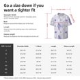 thumbnail image 7 of KLL Bouquet and Lavender Flowers Print Men's Shirt Short Sleeve Button Down Summer Cuba Beach Shirts- Large, 7 of 7
