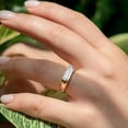 thumbnail image 2 of Elongated baguette Cut Moissanite (Lab Created) And bar Setting Engagement Ring in 925 Sterling Silver for Her - Elegant, Sparkling Jewelry for Special Moments, 2 of 6