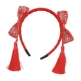 thumbnail image 2 of Diadema de año Nuevo Chino, tocado, vestido elegante, diadema encantadora, aro para el pelo con lazo para graduación, puesta en escena, vacaciones de Estilo B Yinane Tocado de año nuevo, 2 of 8