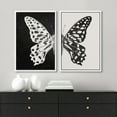 thumbnail image 3 of IDEA4WALL Framed Canvas Print Wall Art Set Black and White Butterfly Prints Nature Modern Art Boho Wall Decor Geometric Minimal Artwork for Living Room, Bedroom, Office -, 3 of 5