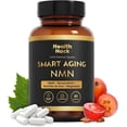 thumbnail image 1 of NMN + Resveratrol en Cápsulas (60) | Mononucleótido de Nicotinamida + Trans-Resveratrol | Con Magnesio (Glicinato) Zinc y Vitamina B3 | Rutina práctica para adultos activos a diario | Health Hack, 1 of 1