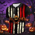 thumbnail image 6 of IAJDKMEK Halloween Men's Polo Short Sleeve Shirt - Button-Down Collar Knit Shirt, Breathable Summer Shirt for Daily Wear, Party, Golf Shirt & Halloween Costume,Beige L, 6 of 7