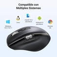 thumbnail image 2 of Mouse Inalámbrico UGREEN Negro con Scrolling Ultra-rápido y 5000 dpi Ergonómico y Silencioso, 2 of 8