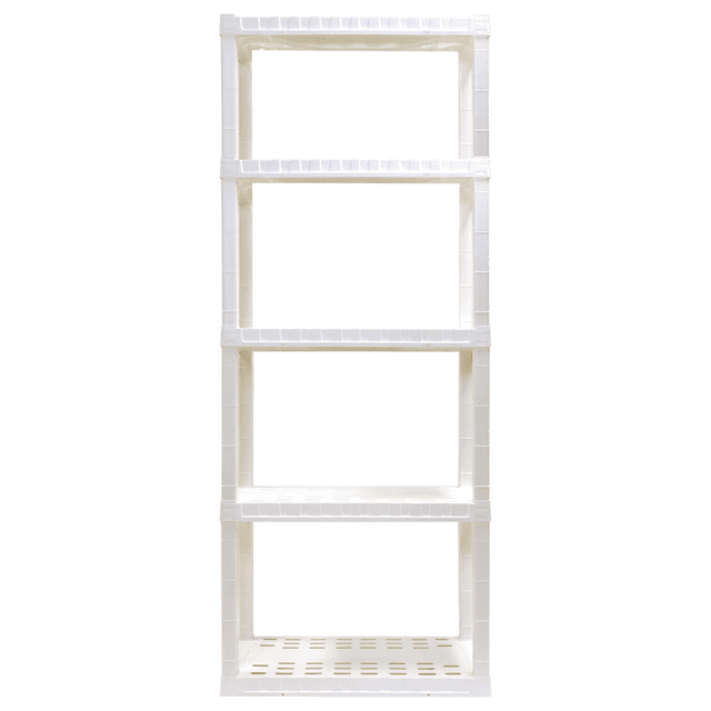 Oskar Plastic Shelving Unit 5-Tier 30'W x 14"D x 75"H Multipurpose Organizer, White