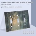 thumbnail image 3 of Yayeee Toggle Light Switch Wall Plate 2-Gang 4.56"x4.48" Decorative Outlet Cover, Retro Forest, 3 of 7