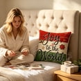 thumbnail image 7 of Zynviq Multicolor Decorative Pillow Covers 18x18inch Christmas Couch Pillow Covers Letters with Zipper Cloth Square, 7 of 7