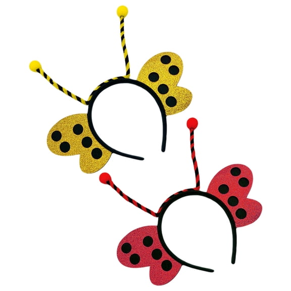 FRCOLOR  2 Pcs Butterfly Bee Headband Fleece Bear Bandana Headbands for Women Baby Miss