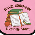 thumbnail image 4 of Inktastic Future Bookworm Like My Mom Boys or Girls Baby Bib, 4 of 4