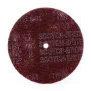 Angle View: Scotch-Brite 28077 High Strength Disc, 8" x 7/8" A VFN, Maroon