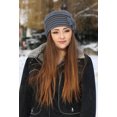 thumbnail image 2 of Lauren Luxury Fleece Beanie Women's Hat Cancer Headwear Chemo Cap Ladies Winter  (Grey), 2 of 2