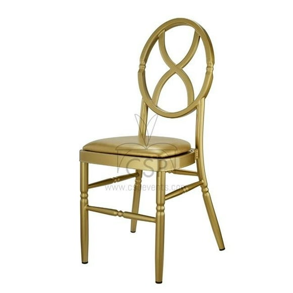 Commercial Seating Products W-412-VR-SandGlass-GL Veronique Series Stackable Sand Glass Wood Dining Chair - Gold - 39 in.