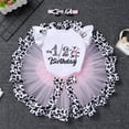 thumbnail image 4 of IBTOM CASTLE Baby Girl 1st Birthday Outfit Farm Cow Romper Tutu Skirt Headband Cake Smash Photo Shoot Clothes, 4 of 9