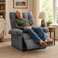 thumbnail image 3 of UHOMEPRO Lift Chair for Elderly Adult, Electric Lift Recliner Chair with 3 Independent Motors, Easy Stand Assist Power Recliner for Living Room, Home Office and Home Theater, 3 of 10