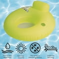 thumbnail image 5 of Pool Central 48" Inflatable 1-Person Water Sofa Swimming Pool Inner Tube Lounger Float - Neon Yellow, 5 of 6
