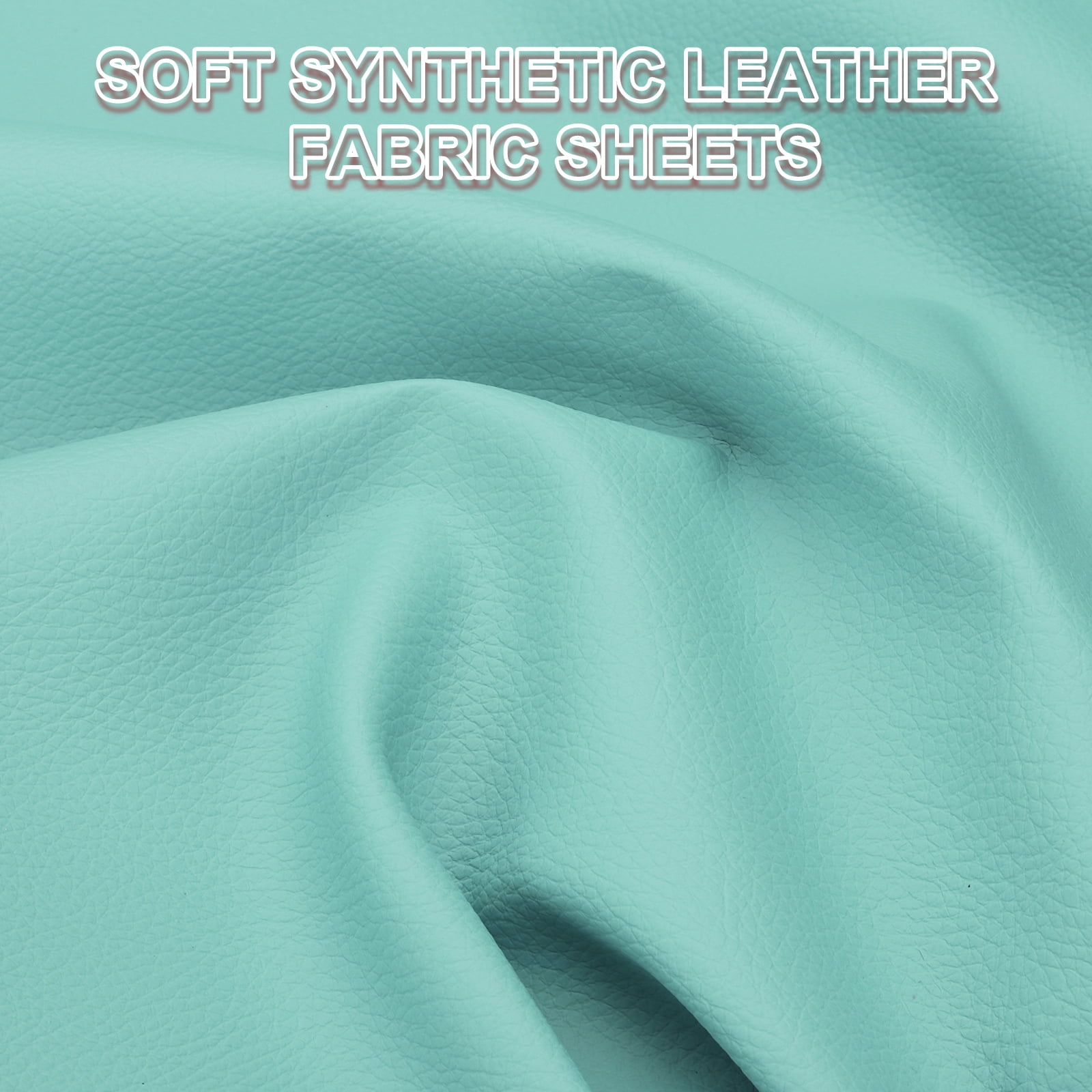63x39.4in Faux Leather Sheets,  Faux Leather Fabric Sheets Vinyl Fabric Synthetic Soft Waterproof PU for Replacement Upholstery Car, Green