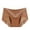 Brown, variant on Women's Plus Size Cotton Briefs Floral Lace Mid-Rise Underwear Moisture Wicking Full-Coverage Brief