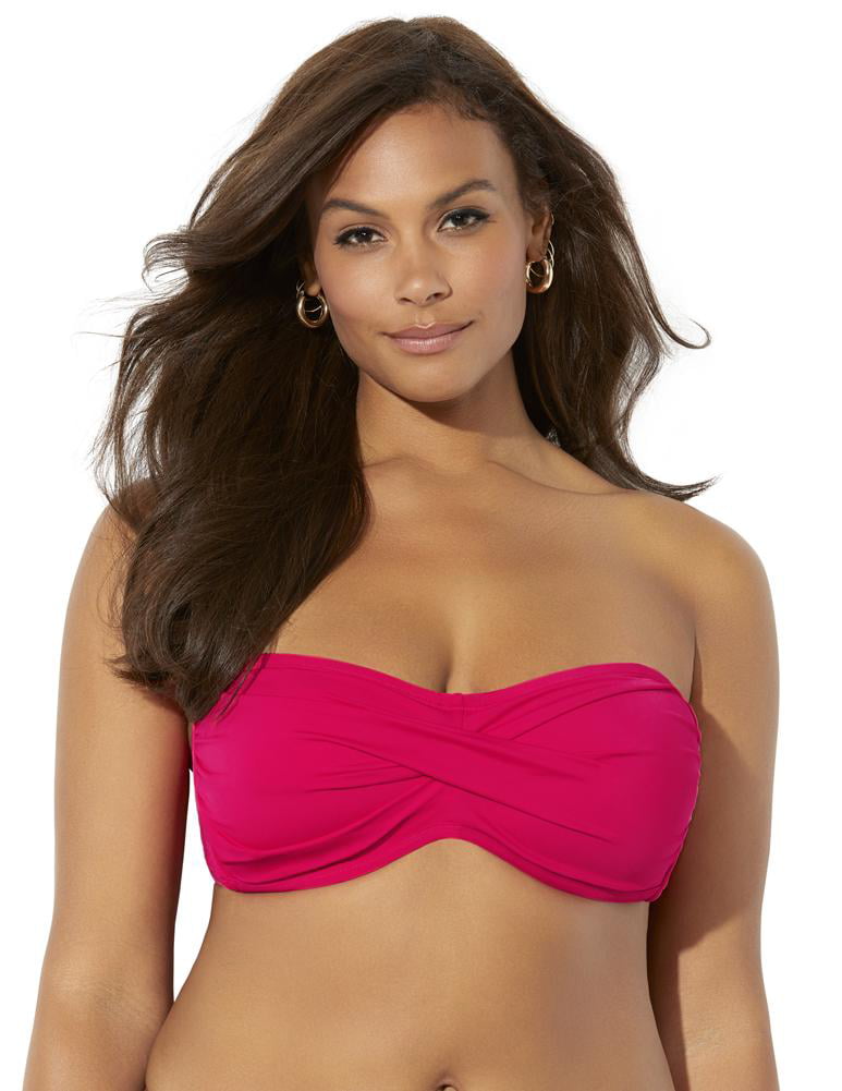 bandeau size small strapless bikini set medium Pretty in Pink