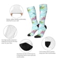 thumbnail image 6 of Daiia Sports Socks Dragonfly Floral Printed Novelty Crew Socks for Men Women Knee High Socks Cotton Socks Soft & Breathable Support Unisex Socks, 6 of 9