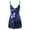 Blue, variant on IROINNID A-Line Dress For Women New Fashion Camisole Dress Butterfly Printed Vest Sleeveless V-Neck Short Dress