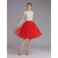 thumbnail image 5 of EllieWely 20+ Colors Women's Mid Length Tulle Tutu Skirt Red Size 5XL Plus Size, 5 of 5