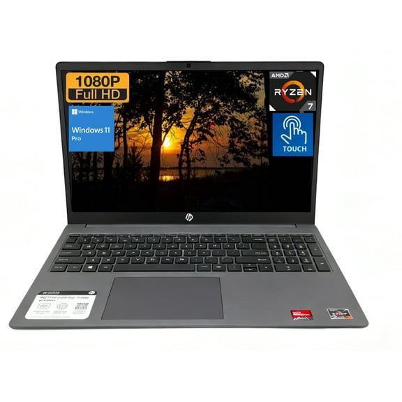 HP 15.6 Touchscreen Laptop Computer for Business, AMD Ryzen 7 5825U (Up to 4.5 GHz), 15.6" FHD Touch Screen, 32 GB RAM, 1 TB SSD, Wi-Fi 6, Windows 11 Pro, w/o Accessories