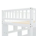 thumbnail image 6 of Loft Bed Twin Size with Desk, Twin Loft Bed with Bookshelves and 4 Steps Storage Staircase, Built-in Large Drawers and Wardrobe, Twin Size Loft Bed for Dorm, Boys & Girls, Teens, White, 6 of 9