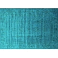 thumbnail image 1 of Ahgly Company Indoor Rectangle Oriental Turquoise Blue Industrial Area Rugs, 7' x 10', 1 of 4