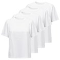 thumbnail image 1 of ONLY Camiseta para mujer Paquete de 4 - ONLONLY TEE, cuello redondo, algodón, liso Blanco XS (X-Small), 1 of 5