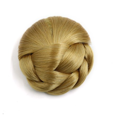 Synthetic Clip In Twist Braided Hair Bun Chignon Donut Ponytail