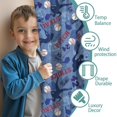 thumbnail image 3 of Blackout Kids Curtains,Blue Baseball Silhouette Pattern Childrens Insulated Curtains Set Of 2,Bedroom Essentials,Toddler Room Decor 42"x54", 3 of 5