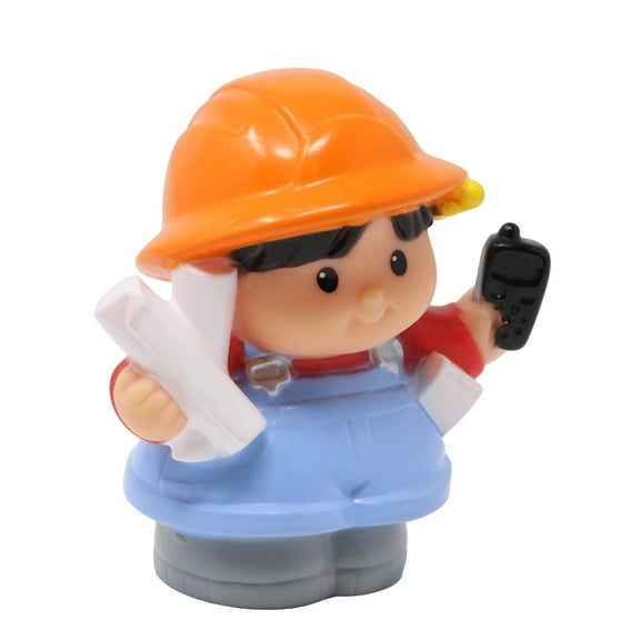 Replacement Part for Collectible Fisher-Price Little People Construction Crane and Quarry Building Playset C0300 - Replacement Architect Foreman Figure - Carrying Plans and Phone