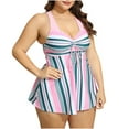 thumbnail image 2 of Feimerou Women Plus Size Swimsuits Tankini Modest Two Piece Swimsuit High Waisted Tummy Control Flowy Bathing Suits with Boyshorts, 2 of 7