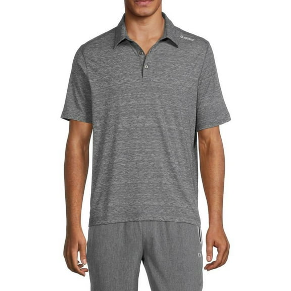 Hi-Tec Men's Short Sleeve Polo Shirt (Pirate Black, Large)
