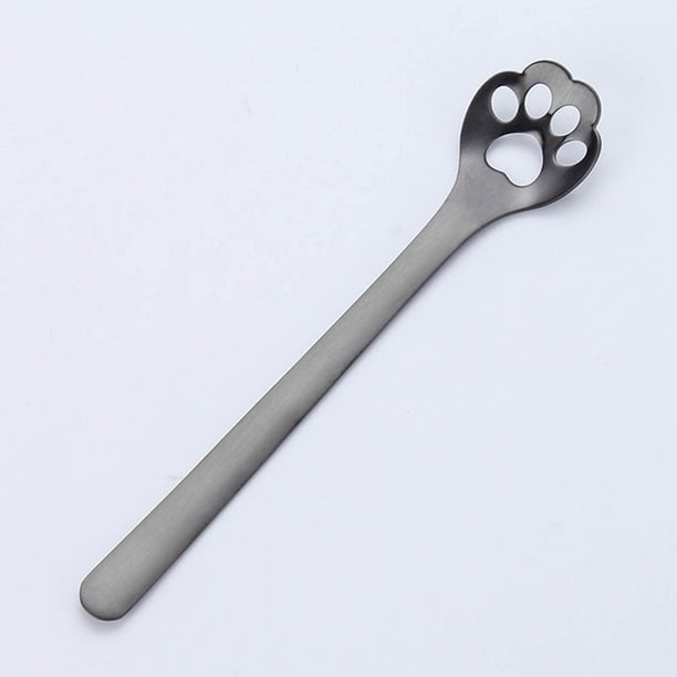 Cucharas de sopa, linda cuchara de café de acero inoxidable 304, cuchara para revolver té, cuchara para taza, cuchara con garra de perro, taza, cuchara de café ahuecada