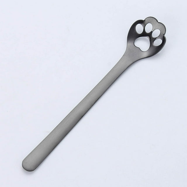 304 Stainless Steel Coffee Spoon Stirring Tea Spoon | Hollowed Claw Dog Claw Design Mug Spoon | Sturdy Dishwasher Safe Cutlery for Home Kitchen Dining