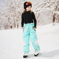 thumbnail image 2 of Ulitacool Slacks For Girls Straight Leg Children'S Ski Pants Warm And Thick Board And Double Board Children'S Strap Ski Pants For Boys And Girls In Winter. Durable Basic Slacks Blue 13-14 Years, 2 of 9
