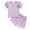 Purple, variant on GYRATEDREAM Toddler Baby Girl Summer Clothes Set Ruffle Knit Ribbed Short Sleeves T-Shirts Tops Shorts 2Pcs Infant Short Set