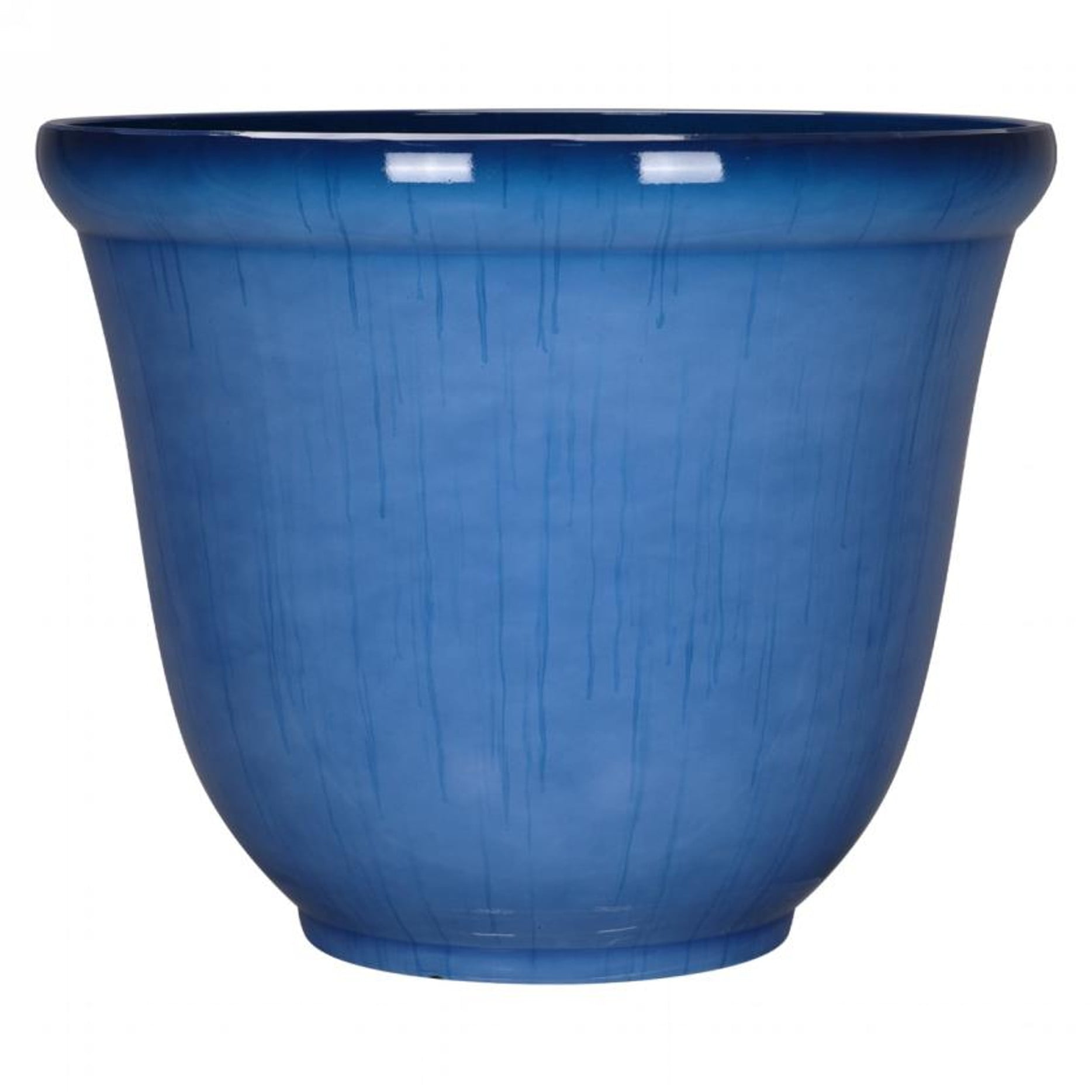 Better Homes & Gardens 22in Mystique Resin Planter, Blue Streak